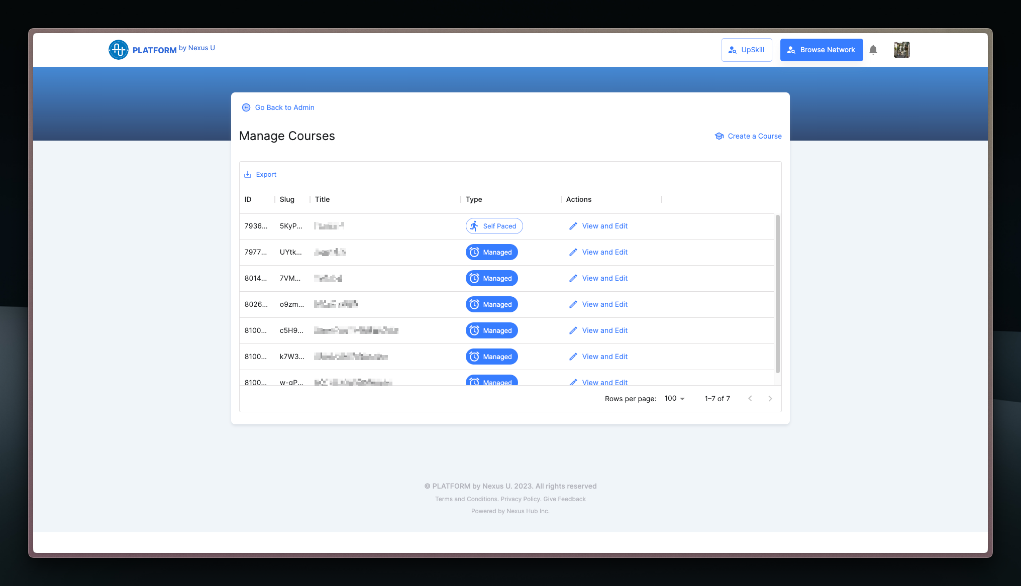Admin - Course Manager